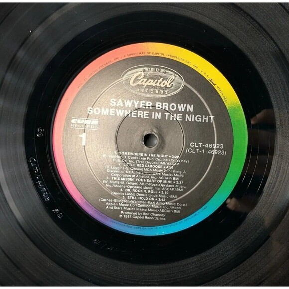 Sawyer Brown "Somewhere In The Night" LP 1987 Record - Capitol CLT 46923 - Picture 8 of 12